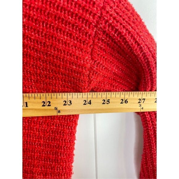 Anthropologie Oversized‎ Pilcro Cowl Neck Red Sweater Size S - Picture 11 of 12